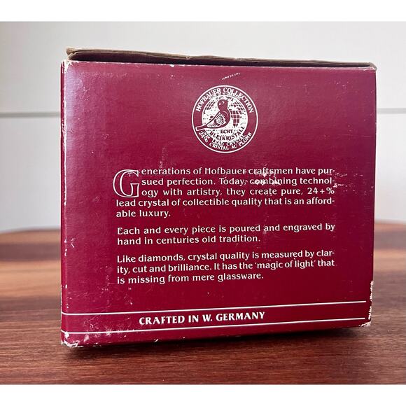 Hofbauer The Byrdes Collection Heart Box 1416 Leaded Crystal Trinket Box NIB - Picture 14 of 15